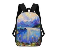sinyumoney Zaino Per Bambini Flowers on The Lake by The Per Ragazzi E Ragazze, Zaino Da Viaggio Per Bambini, Zaino Scolastico Per Adolescenti 17inch