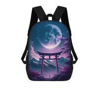 sinyumoney Zaino Per Bambini Full Mon in Torii Gate Per Ragazzi E Ragazze, Zaino Da Viaggio Per Bambini, Zaino Scolastico Per Adolescenti 17inch