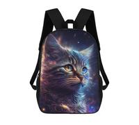 sinyumoney Zaino Per Bambini Galactic Hedgehog Ragazzi E Ragazze, Zaino Da Viaggio Per Adolescenti, Cosmic Feline Dreamscape-2, 17"