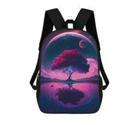 sinyumoney Zaino Per Bambini Galactic Tree Reflection Zaino Scolastico 3D Borsa Scolastica Zaino Scolastico Per Bambini Borse Scolastiche Zaino Alla Moda Con Tasca Borse Per Libri 17inch