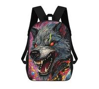 sinyumoney Zaino Per Bambini, Galactic Wolf Roar Zaino Scolastico Di Grande Capacità Per Studenti, Zaino Per Ragazzi, Ragazze, Adulti, Adolescenti 17inch