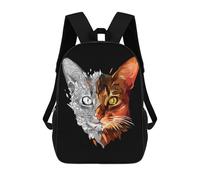 sinyumoney Zaino Per Bambini GeoSketch Cat Per Ragazzi E Ragazze, Zaino Da Viaggio Per Bambini, Zaino Scolastico Per Adolescenti 17inch