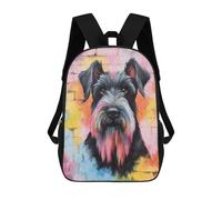 sinyumoney Zaino Per Bambini Giant Schnauzer Graffiti Per Ragazzi E Ragazze, Zaino Da Viaggio Per Bambini, Zaino Scolastico Per Adolescenti 17inch