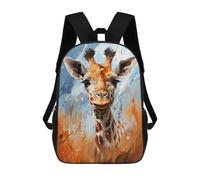 sinyumoney Zaino Per Bambini Giraffe Portrait Zaino Scolastico 3D Borsa Scolastica Zaino Scolastico Per Bambini Borse Scolastiche Zaino Alla Moda Con Tasca Borse Per Libri 17inch