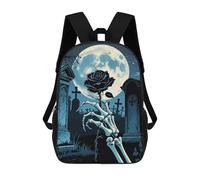 sinyumoney Zaino Per Bambini, Gothic Rose in Graveyard Zaino Scolastico Di Grande Capacità Per Studenti, Zaino Per Ragazzi, Ragazze, Adulti, Adolescenti 17inch