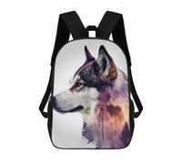sinyumoney Zaino Per Bambini Husky Forest Dog Per Ragazzi E Ragazze, Zaino Da Viaggio Per Bambini, Zaino Scolastico Per Adolescenti 17inch