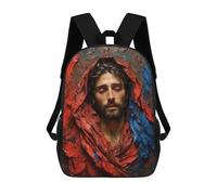 sinyumoney Zaino Per Bambini Jesus in Red And Blue Hood Per Ragazzi E Ragazze, Zaino Da Viaggio Per Bambini, Zaino Scolastico Per Adolescenti 17inch
