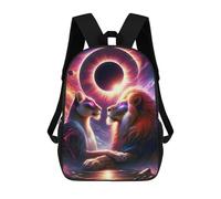 sinyumoney Zaino Per Bambini Love at The Eclipse Per Ragazzi E Ragazze, Zaino Da Viaggio Per Bambini, Zaino Scolastico Per Adolescenti 17inch
