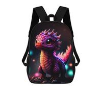 sinyumoney Zaino Per Bambini Magical Baby Dragon Artwork Zaino Scolastico 3D Borsa Scolastica Zaino Scolastico Per Bambini Borse Scolastiche Zaino Alla Moda Con Tasca Borse Per Libri 17inch