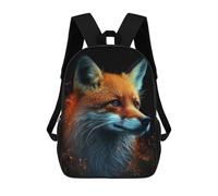 sinyumoney Zaino Per Bambini Magical Fox Portrait Zaino Scolastico 3D Borsa Scolastica Zaino Scolastico Per Bambini Borse Scolastiche Zaino Alla Moda Con Tasca Borse Per Libri 17inch