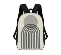 sinyumoney Zaino Per Bambini Minimalist Lines 45 Zaino Scolastico 3D Borsa Scolastica Zaino Scolastico Per Bambini Borse Scolastiche Zaino Alla Moda Con Tasca Borse Per Libri 17inch