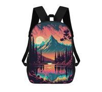 sinyumoney Zaino Per Bambini Mountain Sunset Reflections Per Ragazzi E Ragazze, Zaino Da Viaggio Per Bambini, Zaino Scolastico Per Adolescenti 17inch