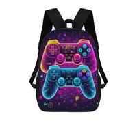sinyumoney Zaino Per Bambini Neon Gaming Controllers Per Ragazzi E Ragazze, Zaino Da Viaggio Per Bambini, Zaino Scolastico Per Adolescenti 17inch