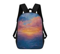 sinyumoney Zaino Per Bambini, Ocean Sunset Painting Zaino Scolastico Di Grande Capacità Per Studenti, Zaino Per Ragazzi, Ragazze, Adulti, Adolescenti 17inch