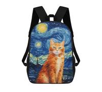 sinyumoney Zaino Per Bambini Orange Tabby Cat Per Ragazzi E Ragazze, Zaino Da Viaggio Per Bambini, Zaino Scolastico Per Adolescenti 17inch