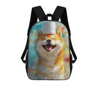 sinyumoney Zaino per bambini (ragazze e ragazzi), ideale per il rientro scolastico, lezioni sportive, regali e viaggi., Smiling Shiba Inu With Toilet Paper Hat, 17"