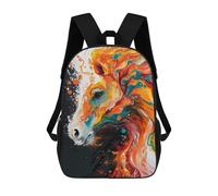 sinyumoney Zaino per bambini (ragazze e ragazzi), ideale per il rientro scolastico, lezioni sportive, regali e viaggi., Abstract Horse Painting, 17"