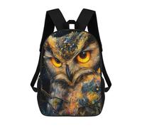 sinyumoney Zaino per bambini (ragazze e ragazzi), ideale per il rientro scolastico, lezioni sportive, regali e viaggi., Golden Owl Painting Animal, 17"