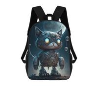 sinyumoney Zaino per bambini (ragazze e ragazzi), ideale per il rientro scolastico, lezioni sportive, regali e viaggi., Steampunk Cat In Space, 17"