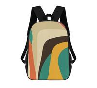 sinyumoney Zaino per bambini (ragazze e ragazzi), ideale per il rientro scolastico, lezioni sportive, regali e viaggi., Colorful Geometric 11, 17"