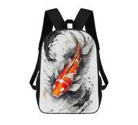 sinyumoney Zaino per bambini (ragazze e ragazzi), ideale per il rientro scolastico, lezioni sportive, regali e viaggi., Splash Of Koi Fish, 17"