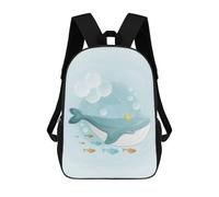 sinyumoney Zaino per bambini (ragazze e ragazzi), ideale per il rientro scolastico, lezioni sportive, regali e viaggi., Cute Whale Swimming, 17"