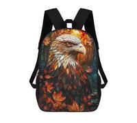 sinyumoney Zaino per bambini (ragazze e ragazzi), ideale per il rientro scolastico, lezioni sportive, regali e viaggi., Abstract Eagle Stained Gl, 17"
