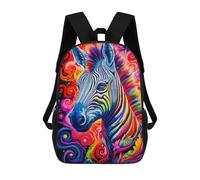 sinyumoney Zaino per bambini (ragazze e ragazzi), ideale per il rientro scolastico, lezioni sportive, regali e viaggi., Zebra Colorful, 17"