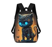sinyumoney Zaino per bambini (ragazze e ragazzi), ideale per il rientro scolastico, lezioni sportive, regali e viaggi., Steampunk Cat Fantasy Art, 17"
