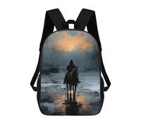 sinyumoney Zaino per bambini (ragazze e ragazzi), ideale per il rientro scolastico, lezioni sportive, regali e viaggi., Red Eyes Rider, 17"