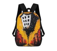 sinyumoney Zaino per bambini (ragazze e ragazzi), ideale per il rientro scolastico, lezioni sportive, regali e viaggi., The Floating Abyss - Expressionist Surreal Ci, 17"