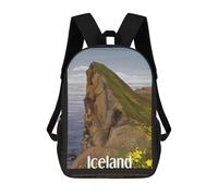 sinyumoney Zaino per bambini (ragazze e ragazzi), ideale per il rientro scolastico, lezioni sportive, regali e viaggi., Rock Mountain Near The Sea, 17"