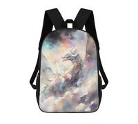 sinyumoney Zaino per bambini (ragazze e ragazzi), ideale per il rientro scolastico, lezioni sportive, regali e viaggi., Majestic Dragon In Clouds, 17"
