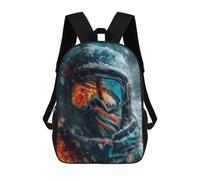 sinyumoney Zaino per bambini (ragazze e ragazzi), ideale per il rientro scolastico, lezioni sportive, regali e viaggi., Snow Storm Skier Close Up, 17"