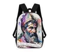 sinyumoney Zaino Per Bambini Saint Augustine of Hippo Per Ragazzi E Ragazze, Zaino Da Viaggio Per Bambini, Zaino Scolastico Per Adolescenti 17inch