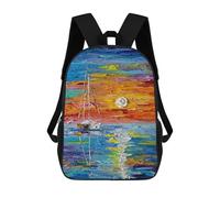 sinyumoney Zaino Per Bambini Sea Sunset Per Ragazzi E Ragazze, Zaino Da Viaggio Per Bambini, Zaino Scolastico Per Adolescenti 17inch