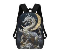 sinyumoney Zaino Per Bambini Serene Celestial Dragon Statue Per Ragazzi E Ragazze, Zaino Da Viaggio Per Bambini, Zaino Scolastico Per Adolescenti 17inch