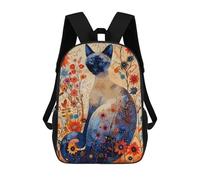 sinyumoney Zaino Per Bambini, Siamese Cat Zaino Scolastico Di Grande Capacità Per Studenti, Zaino Per Ragazzi, Ragazze, Adulti, Adolescenti 17inch