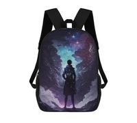 sinyumoney Zaino Per Bambini Silhouette of A Cosmic God Per Ragazzi E Ragazze, Zaino Da Viaggio Per Bambini, Zaino Scolastico Per Adolescenti 17inch