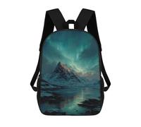 sinyumoney Zaino Per Bambini, Snow-Capped Mountain Aurora Reflections Zaino Scolastico Di Grande Capacità Per Studenti, Zaino Per Ragazzi, Ragazze, Adulti, Adolescenti 17inch