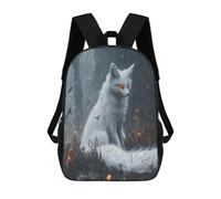 sinyumoney Zaino Per Bambini, Snow Fox in Winter Storm Zaino Scolastico Di Grande Capacità Per Studenti, Zaino Per Ragazzi, Ragazze, Adulti, Adolescenti 17inch