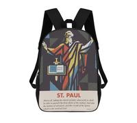 sinyumoney Zaino Per Bambini ST PAUL Zaino Scolastico 3D Borsa Scolastica Zaino Scolastico Per Bambini Borse Scolastiche Zaino Alla Moda Con Tasca Borse Per Libri 17inch