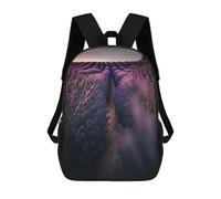 sinyumoney Zaino per bambini stampato 3D DJ Monkey with Headphones Borsa da scuola, Zaino per studenti, Zaino alla moda e leggero per la scuola, il college e i viaggi, Dreamy Lavender Field, 17"