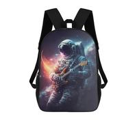sinyumoney Zaino Per Bambini Stampato in 3D Astronaut Playing Guitar in Space Borsa Scolastica Leggera Da Viaggio Zaino Scolastico Alla Moda Per Bambini Studenti 17inch