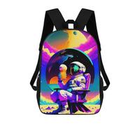 sinyumoney Zaino Per Bambini Stampato in 3D Astronaut Relaxing with Beer Zaino Scolastico Ad Alta Capacità, Borse Da Viaggio Per Libri Per Ragazzi, Studenti Delle Scuole Elementari E Medie 17inch