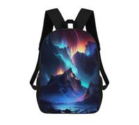 sinyumoney Zaino Per Bambini Stampato in 3D Aurora Mountain Landscape -1 Zaino Scolastico Per Studenti, Zaino Casual Alla Moda, Borse Scolastiche Leggere Per Scuola, Università E Viaggi 17inch