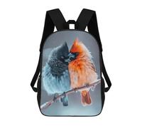 sinyumoney Zaino Per Bambini Stampato in 3D Blue And Red Robin Bird Borsa Scolastica Leggera Da Viaggio Zaino Scolastico Alla Moda Per Bambini Studenti 17inch