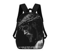 sinyumoney Zaino Per Bambini Stampato in 3D Christ Poster Catholic Borsa Scolastica Leggera Da Viaggio Zaino Scolastico Alla Moda Per Bambini Studenti 17inch