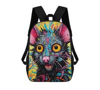sinyumoney Zaino Per Bambini Stampato in 3D Colorful Abstract Cat Artwork Borsa Scolastica Leggera Da Viaggio Zaino Scolastico Alla Moda Per Bambini Studenti 17inch