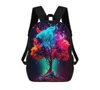 sinyumoney Zaino Per Bambini Stampato in 3D Colorful Abstract Tree Art Zaino Scolastico Per Studenti, Zaino Casual Alla Moda, Borse Scolastiche Leggere Per Scuola, Università E Viaggi 17inch